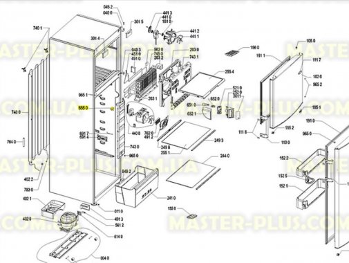 Кнопка включения света правой двери Whirlpool 481010398859 для холодильника