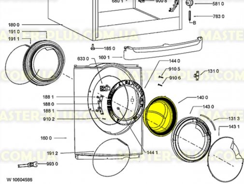 Скло дверки Whirlpool 481071423981 для пральної машини