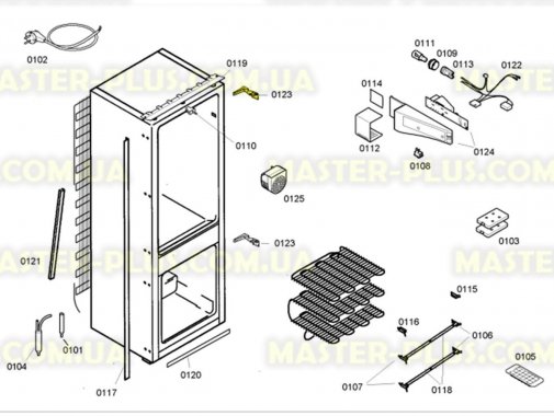 Комплект петель двери холодильника Siemens Bosch 481147 Original для холодильника