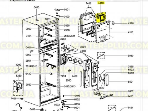 Вентилятор обдува No Frost в морозильную камеру Whirlpool 481202858346 для холодильника