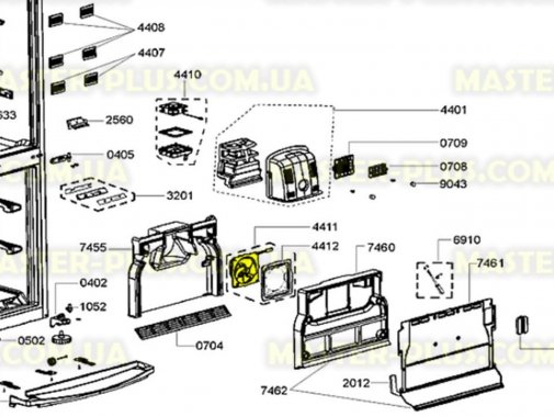 Вентилятор холодильника Whirlpool 481202858367 для холодильника