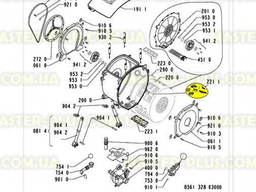 

Защелка дверок барабана Whirlpool 481231018843