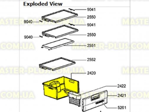 Ящик для овощей Whirlpool 481241829967 для холодильника