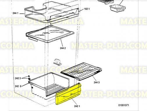 Крышка ящика для овощей Whirlpool 481244229149 для холодильника