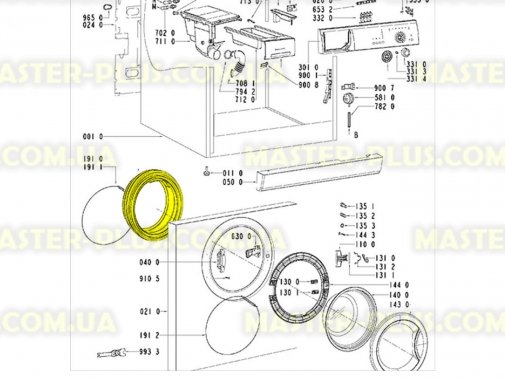 Резина (манжет) люка совместимая с Whirlpool 481246068617 для стиральной машины