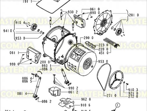 Амортизатор 120N на защелке Whirlpool 481252918043 (без ориг. упаковки) для стиральной машины