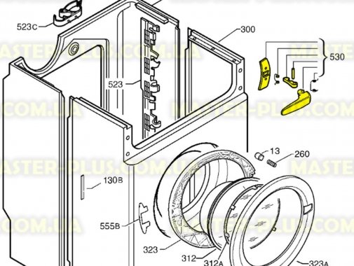 

Ручка дверки (люка) Electrolux 50276640005