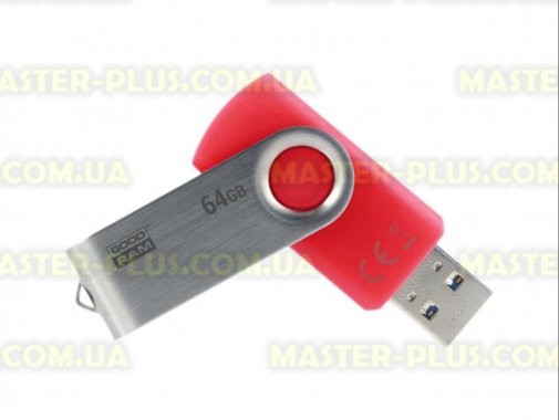 

USB флеш накопитель GOODRAM 64GB UTS3 Twister Red USB 3.0 (UTS3-0640R0R11)