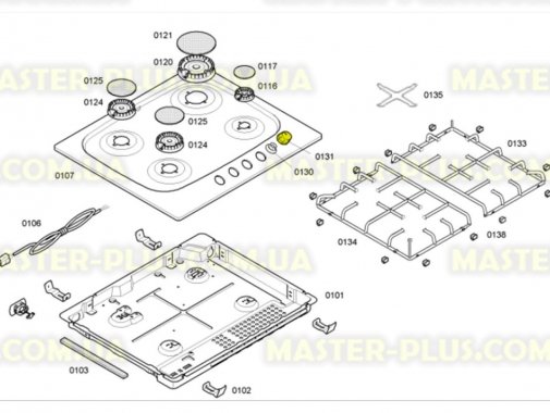 Ручка регулировки конфорок для Плиты Bosch Siemens 604551 для плиты и духовки