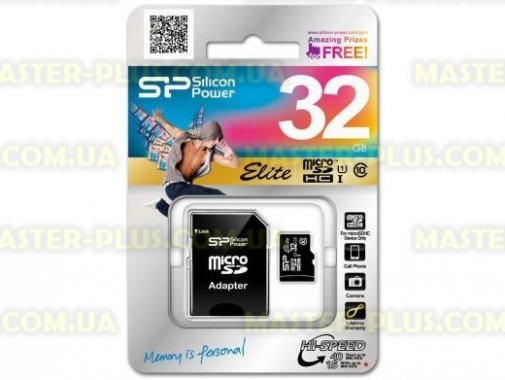 

Карта памяти Silicon Power 32Gb microSDHC class 10 (SP032GBSTHBU1V10-SP)