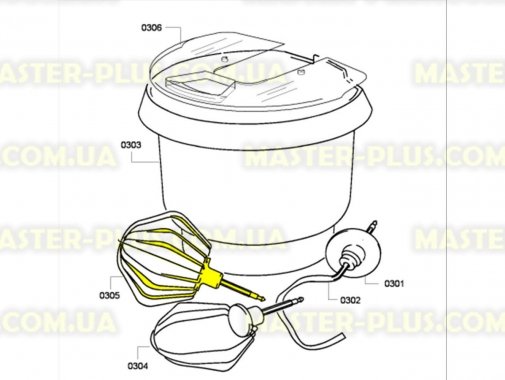 

Большой венчик для миксера Bosch Siemens 650543