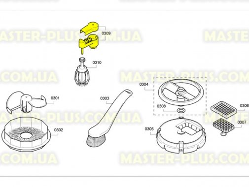 Суппорт комбайна Bosch Siemens  652349 для кухонного комбайна