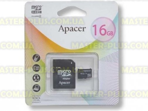 

Карта памяти Apacer microSDHC Class4 16GB w/ 1 Adapter RP (AP16GMCSH4-R)