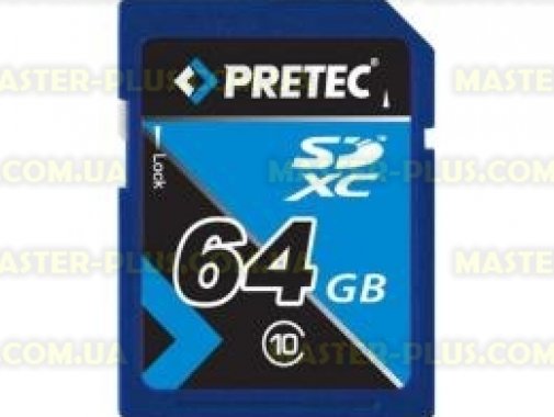 

Карта памяти Pretec 64GB SDXC Class10 USH-I (SXSD064G)