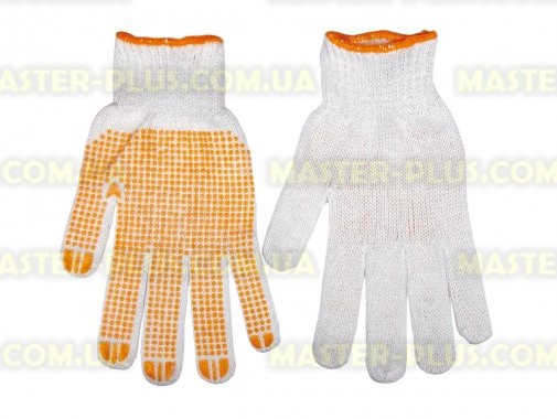 Перчатки рабочие хлопчатобумажные, одностороннее резиновое покрытие (размер 10) TOPEX 83S302