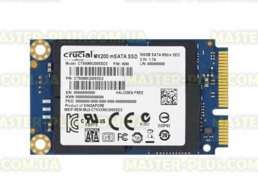 

Накопитель SSD mSATA 500GB MICRON (CT500MX200SSD3)