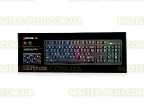 

Клавиатура REAL-EL 7000 Comfort Backlit, black