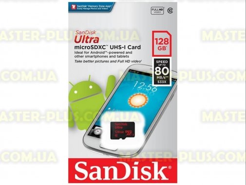 

Карта памяти SANDISK 128GB microSDXC class 10 UHS-I Ultra (SDSQUNC-128G-GN3MN)