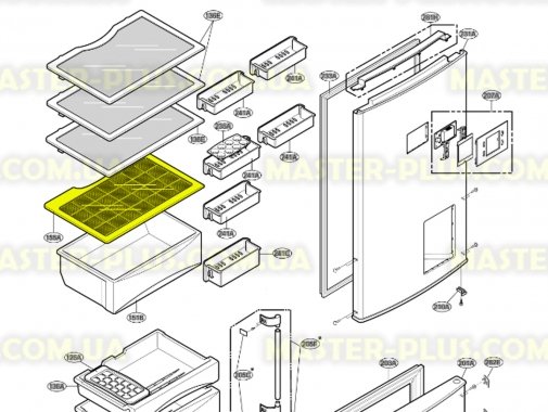 

Полка над ящиком для овощей для холодильника LG ACQ76910001