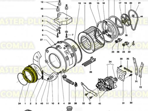 Гума (манжет) люка Indesit Ariston C00050566 для пральної машини