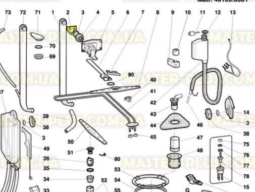 

Верхняя направляющая для лотка Indesit Ariston C00054925