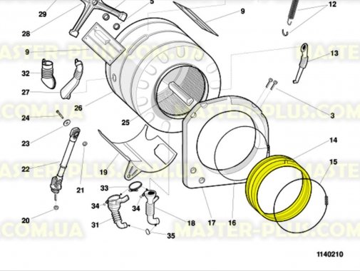 Резина (манжет) люка Indesit Ariston C00064545 для пральної машини