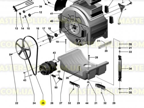 Ремінь 1253 J5 EL «Hutchinson» Indesit C00065333 чорний для пральної машини