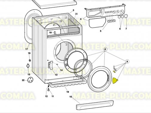 Ручка дверки (люка) Indesit C00075323 Original для стиральной машины