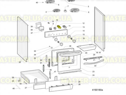 

Переключатель режимов духовки Indesit C00078435