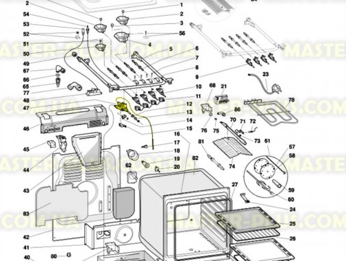 Кран духовки газової плити (з термостатом) Indesit C00082339 для плити та духовки