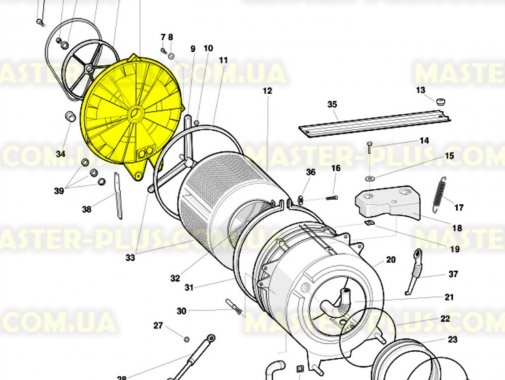 Задняя крышка пластикового бака Indesit Ariston C00089642 для стиральной машины