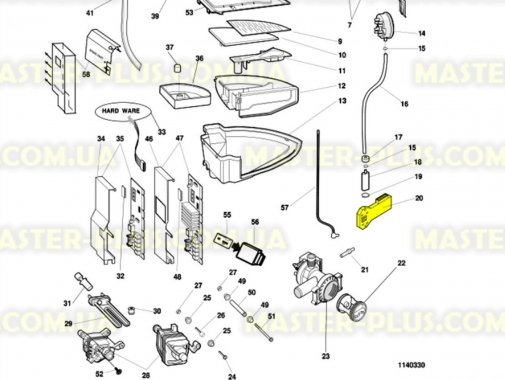 Замок (ПБЛ) Indesit C00091911 Original для пральної машини