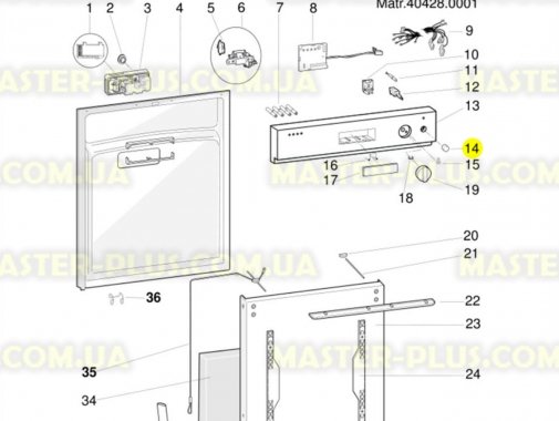 

Фальш кнопка питания (пласт.) Indesit C00097904