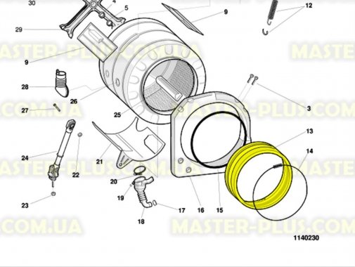 Резина (манжет) люка Indesit Ariston C00110326 для пральної машини