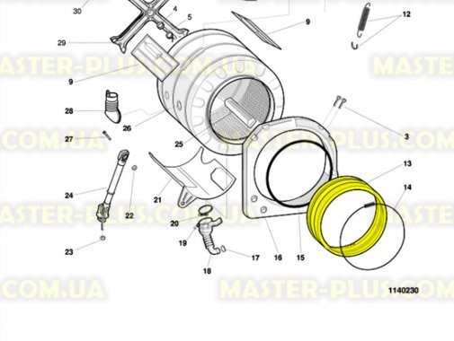 Резина (манжет) люка Indesit C00110330 Original для пральної машини