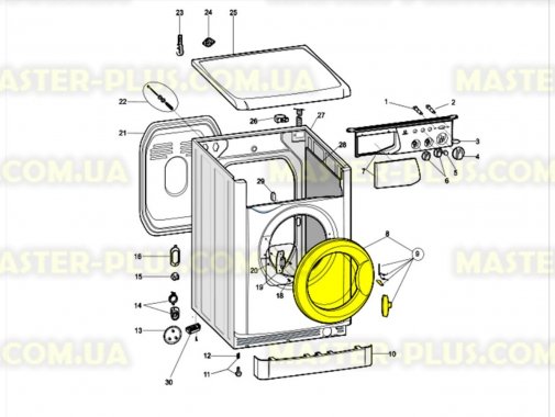 Дверцята (люк) Indesit C00116383 для пральної машини