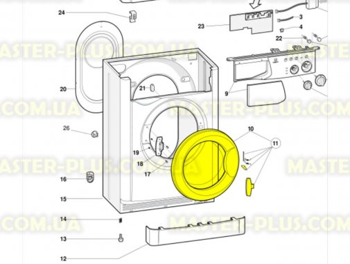 Дверка (люк) Indesit C00118007 для стиральной машины