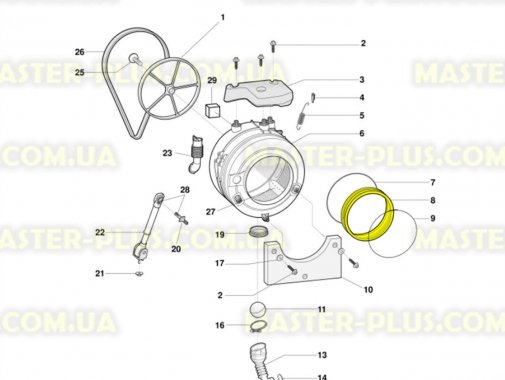Резина (манжет) люка Indesit C00118008 Original для стиральной машины