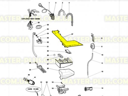 

Крышка распределитель воды порошкоприемника Indesit C00140605