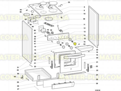 

Ручка переключения духовки Indesit C00140963