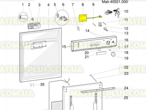 Электронный модуль (плата) посудомоечной машины Indesit Ariston C00143214 для посудомоечной машины