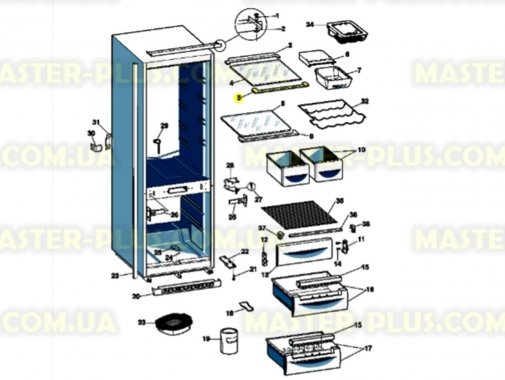 Обрамление полки (переднее) Indesit C00144362 для холодильника