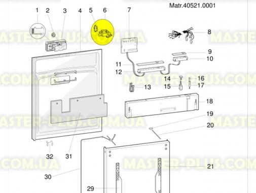 Замок дверцы посудомойки Indesit Ariston C00195887 для посудомоечной машины