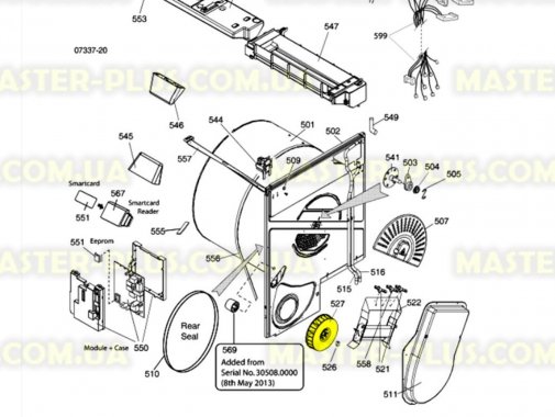 Крыльчатка обдува сушки Indesit C00226347 для сушильной машины