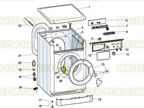 Завіс (петля) люка Indesit C00255430 для пральної машини