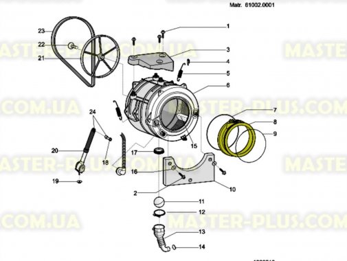 Резина (манжет) люка Indesit C00255813 для стиральной машины