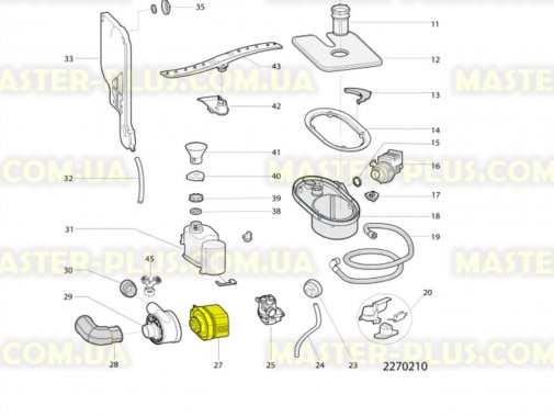 Мотор циркуляционный на Ariston Indesit C00256523 для посудомоечной машины