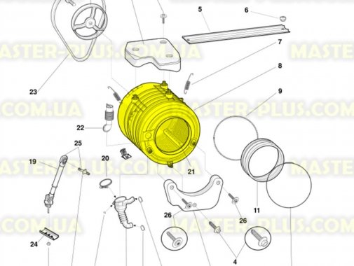 

Бак в сборе с барабаном Indesit C00264943
