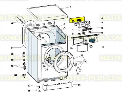 Плата (модуль) індикації Indesit C00270539 для пральної машини