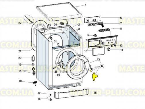 Ручка дверки (люка) Indesit C00270986 для стиральной машины